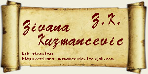 Živana Kuzmančević vizit kartica